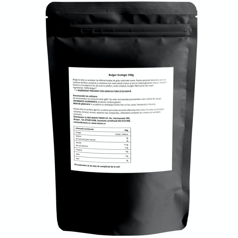 Bulgur ecologic, 250 g, Niavis Bulgur ecologic, 250 g, Niavis