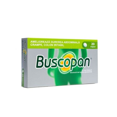 Buscopan, 10 mg, 20 drajeuri, Sanofi Buscopan, 10 mg, 20 drajeuri, Sanofi
