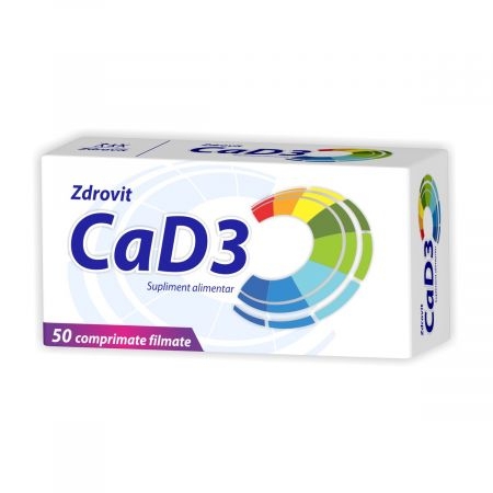 Calciu + D3, 50 comprimate, Zdrovit Calciu + D3, 50 comprimate, Zdrovit