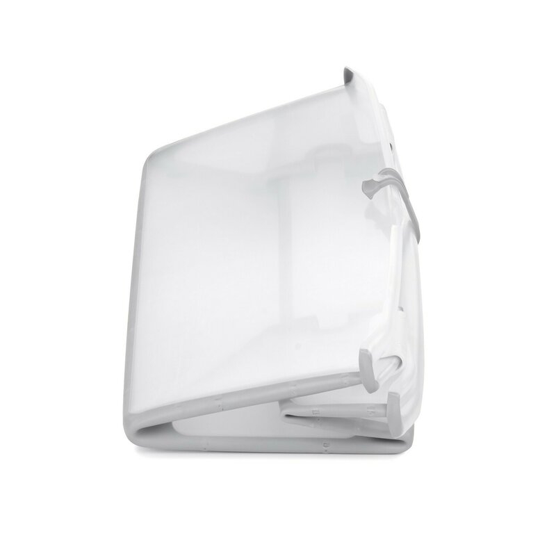 Cadita de baie cu pliere ultra-compacta, Jane, Oasis, Cu doua manere, 68 x 42 x 26 cm, Conform cu standardul european de siguranta EN 17072:2018, White Cadita de baie cu pliere ultra-compacta, Jane, Oasis, Cu doua manere, 68 x 42 x 26 cm, Conform cu standardul european de siguranta EN 17072:2018, White