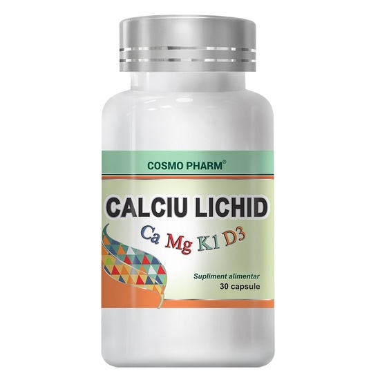 Calciu lichid, 30 capsule, Cosmo Pharm Calciu lichid, 30 capsule, Cosmo Pharm