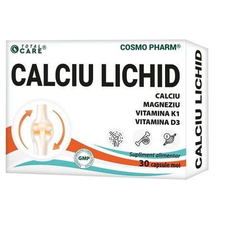 Calciu lichid, 30 capsule, Cosmo Pharm Calciu lichid, 30 capsule, Cosmo Pharm