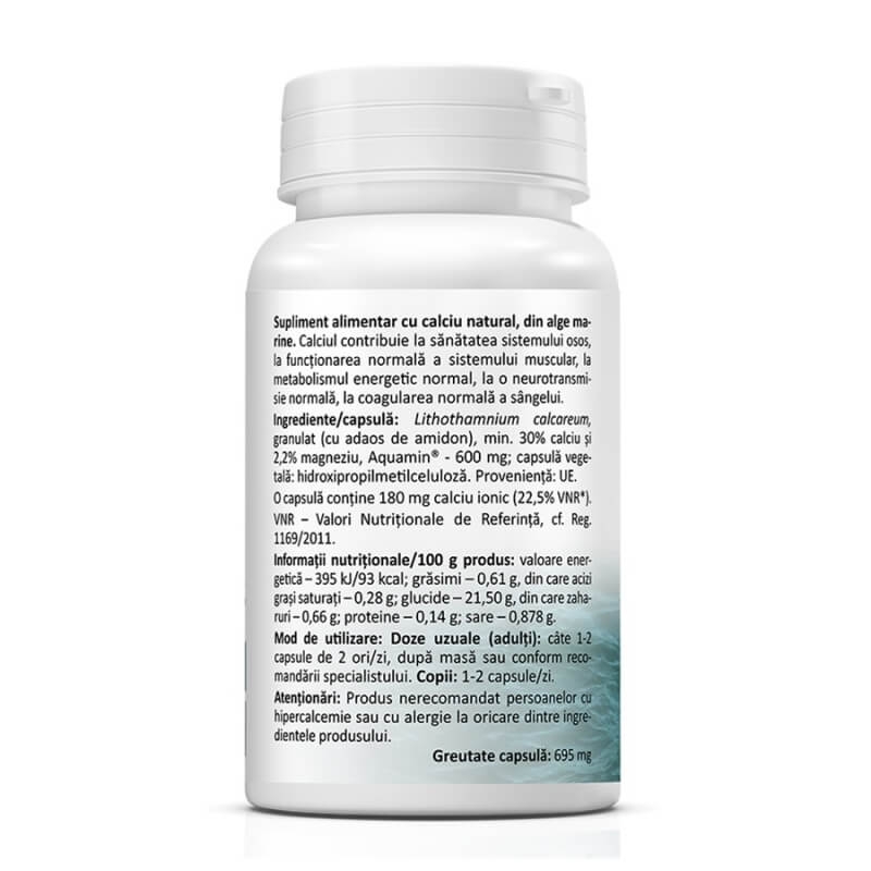 Calciu Marin, 60 capsule, Zenyth Calciu Marin, 60 capsule, Zenyth