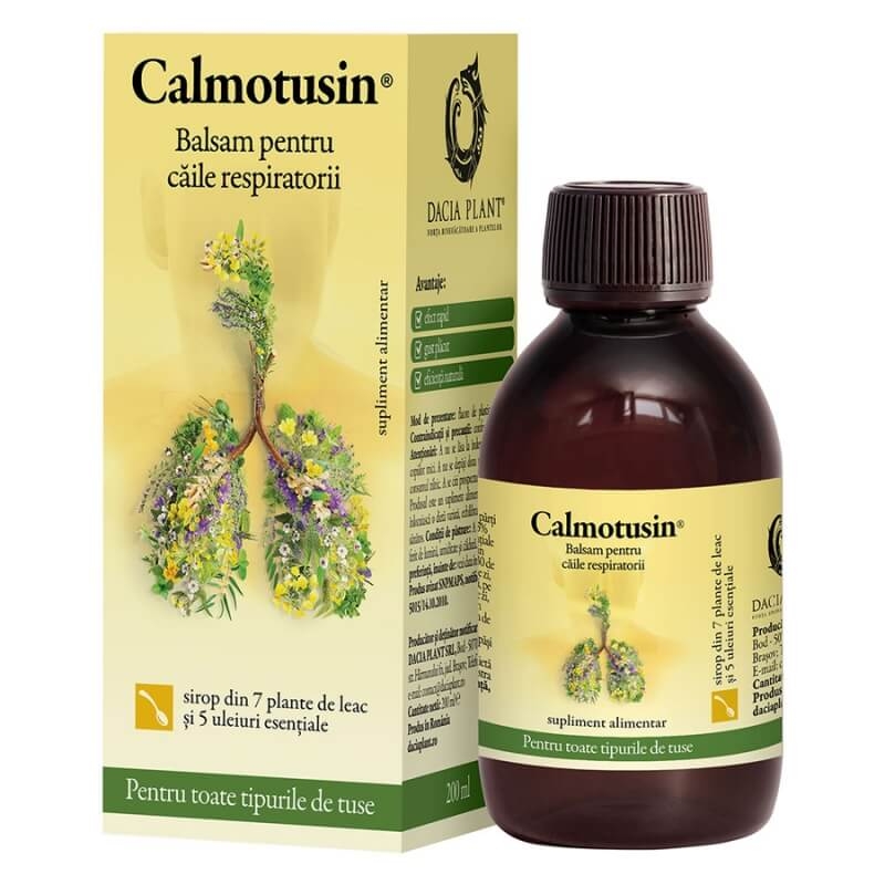 Calmotusin sirop, 200 ml, Dacia Plant Calmotusin sirop, 200 ml, Dacia Plant