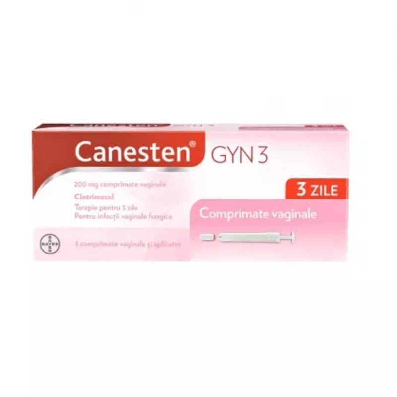 Canesten Gyn 3, 200 mg, 3 comprimate vaginale, Bayer Canesten Gyn 3, 200 mg, 3 comprimate vaginale, Bayer