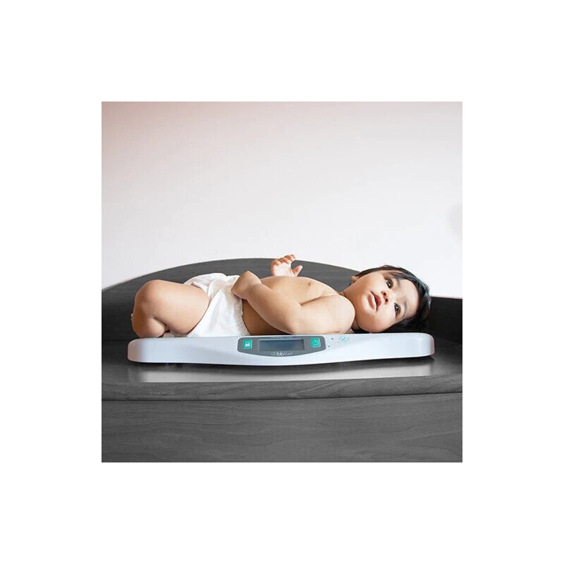 Cantar pentru bebelusi, BBluv, Kilo, Digital, Foarte precis, Unitati de masura kg, lb, oz, Pana la 20 kg, Cu functie de precizie cand se misca bebe, Ecran LCD, WHite