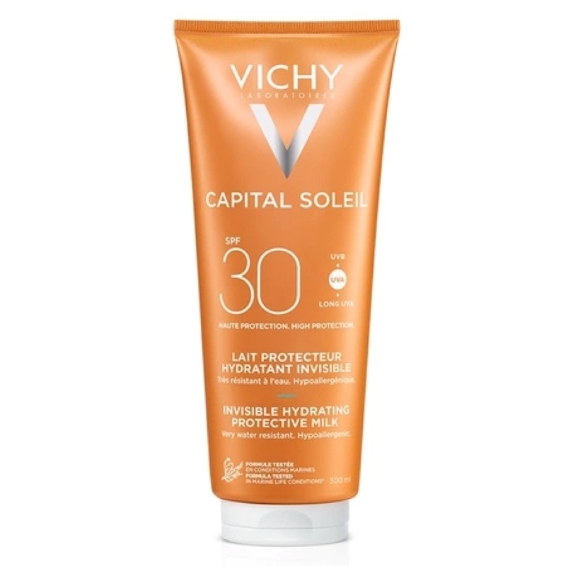 Capital Soleil Lapte hidratant fata si corp Family SPF 30, 300ml, Vichy Capital Soleil Lapte hidratant fata si corp Family SPF 30, 300ml, Vichy