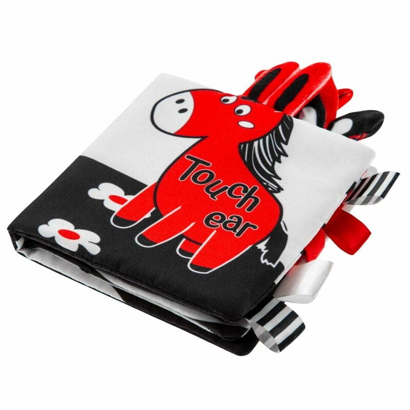 Carticica senzoriala, Bocioland, Cu 8 pagini in culori contrastante, Fosneste cand este atinsa, Din material moale, 0 luni+, Horse Carticica senzoriala, Bocioland, Cu 8 pagini in culori contrastante, Fosneste cand este atinsa, Din material moale, 0 luni+, Horse