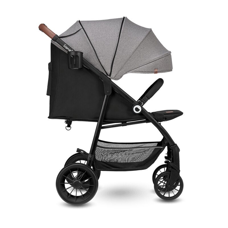 Lionelo - Carucior sport Zoey, De la nastere, Cu accesorii, Cadru din aluminiu, 0- 15 kg, Gri Lionelo - Carucior sport Zoey, De la nastere, Cu accesorii, Cadru din aluminiu, 0- 15 kg, Gri