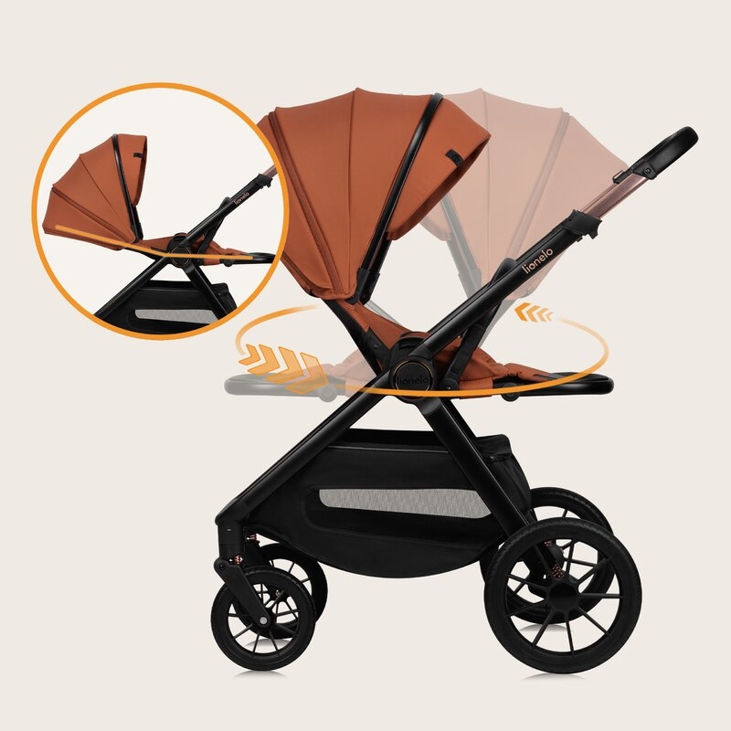 Carucior 2 in 1, Lionelo, Layla, Pana la 22 kg, Cadru aluminiu, Cu landou intarit si salteluta din spuma AirDots, Reversibil, Cu ventilatie 3D, Cu accesorii, EN1888-1, EN1888-2, EN1466, Maro Carucior 2 in 1, Lionelo, Layla, Pana la 22 kg, Cadru aluminiu, Cu landou intarit si salteluta din spuma AirDots, Reversibil, Cu ventilatie 3D, Cu accesorii, EN1888-1, EN1888-2, EN1466, Maro