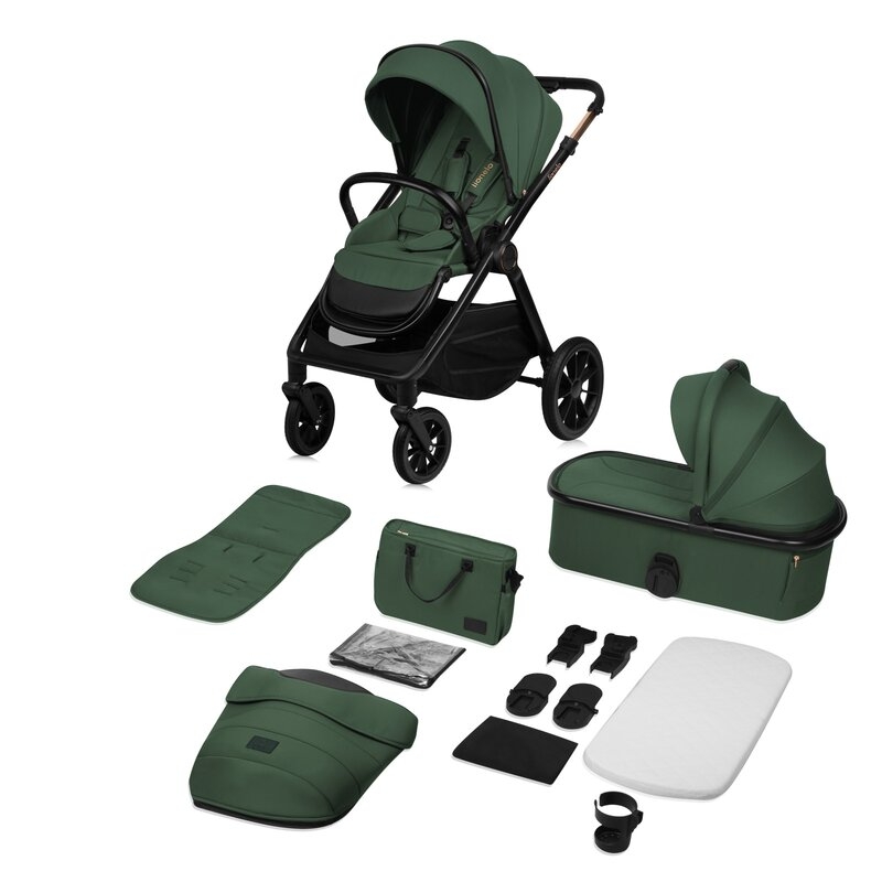 Carucior 2 in 1, Lionelo, Layla, Pana la 22 kg, Cadru aluminiu, Cu landou intarit si salteluta din spuma AirDots, Reversibil, Cu ventilatie 3D, Cu accesorii, EN1888-1, EN1888-2, EN1466, Verde Carucior 2 in 1, Lionelo, Layla, Pana la 22 kg, Cadru aluminiu, Cu landou intarit si salteluta din spuma AirDots, Reversibil, Cu ventilatie 3D, Cu accesorii, EN1888-1, EN1888-2, EN1466, Verde
