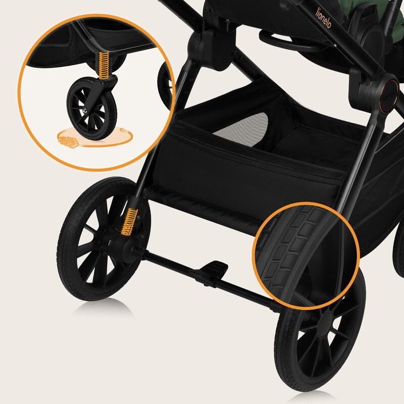 Carucior 2 in 1, Lionelo, Layla, Pana la 22 kg, Cadru aluminiu, Cu landou intarit si salteluta din spuma AirDots, Reversibil, Cu ventilatie 3D, Cu accesorii, EN1888-1, EN1888-2, EN1466, Verde Carucior 2 in 1, Lionelo, Layla, Pana la 22 kg, Cadru aluminiu, Cu landou intarit si salteluta din spuma AirDots, Reversibil, Cu ventilatie 3D, Cu accesorii, EN1888-1, EN1888-2, EN1466, Verde