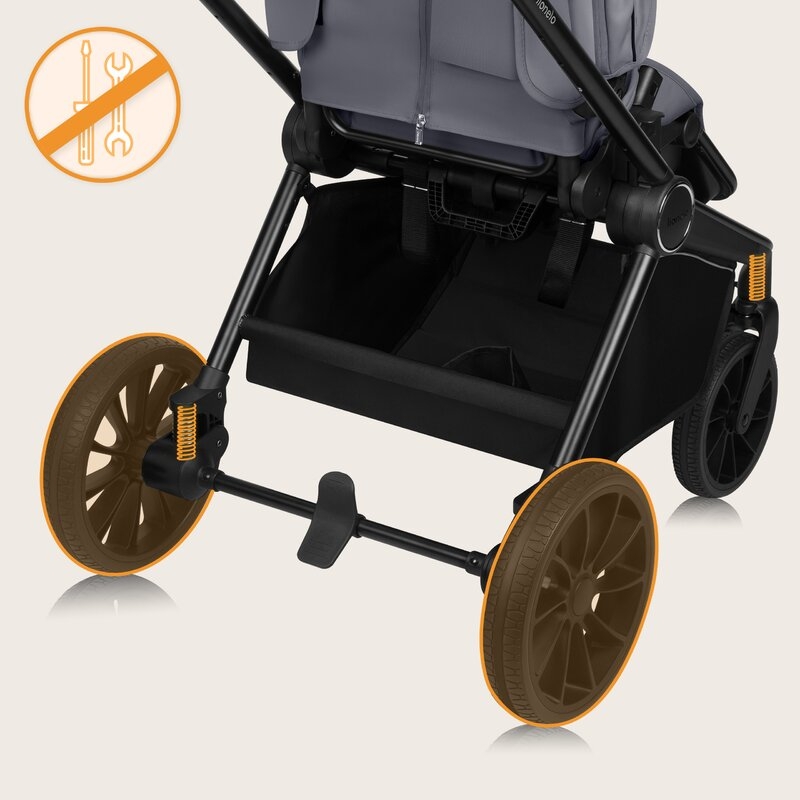 Carucior 2 in 1, Lionelo, Mika Plus, Cadru din aluminiu, Cu landou intarit si salteluta moale, Reversibil, Cu sistem de ventilatie 3D, Cu accesorii, Pana la 22 kg, Conform cu EN1888-1 EN1888-2, EN1466, Gri Carucior 2 in 1, Lionelo, Mika Plus, Cadru din aluminiu, Cu landou intarit si salteluta moale, Reversibil, Cu sistem de ventilatie 3D, Cu accesorii, Pana la 22 kg, Conform cu EN1888-1 EN1888-2, EN1466, Gri