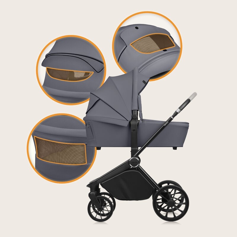 Carucior 2 in 1, Lionelo, Mika Plus, Cadru din aluminiu, Cu landou intarit si salteluta moale, Reversibil, Cu sistem de ventilatie 3D, Cu accesorii, Pana la 22 kg, Conform cu EN1888-1 EN1888-2, EN1466, Gri Carucior 2 in 1, Lionelo, Mika Plus, Cadru din aluminiu, Cu landou intarit si salteluta moale, Reversibil, Cu sistem de ventilatie 3D, Cu accesorii, Pana la 22 kg, Conform cu EN1888-1 EN1888-2, EN1466, Gri