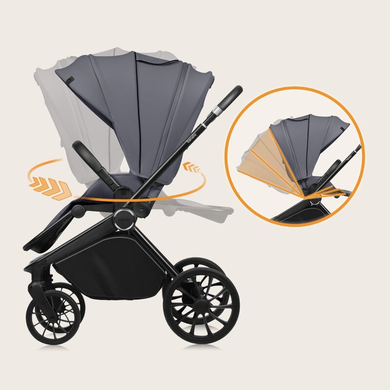 Carucior 2 in 1, Lionelo, Mika Plus, Cadru din aluminiu, Cu landou intarit si salteluta moale, Reversibil, Cu sistem de ventilatie 3D, Cu accesorii, Pana la 22 kg, Conform cu EN1888-1 EN1888-2, EN1466, Gri Carucior 2 in 1, Lionelo, Mika Plus, Cadru din aluminiu, Cu landou intarit si salteluta moale, Reversibil, Cu sistem de ventilatie 3D, Cu accesorii, Pana la 22 kg, Conform cu EN1888-1 EN1888-2, EN1466, Gri