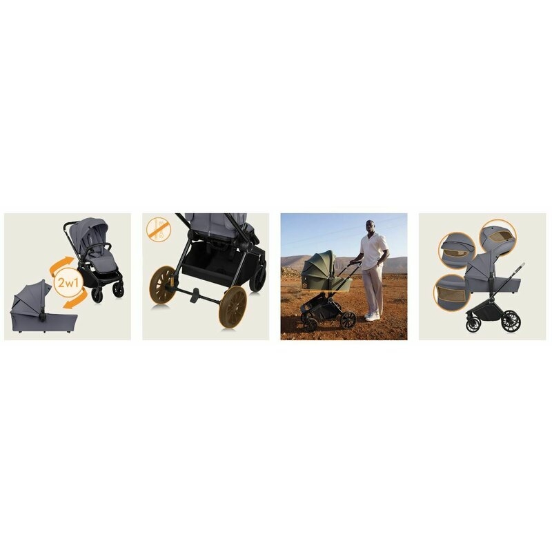 Carucior 2 in 1, Lionelo, Mika Plus, Cadru din aluminiu, Cu landou intarit si salteluta moale, Reversibil, Cu sistem de ventilatie 3D, Cu accesorii, Pana la 22 kg, Conform cu EN1888-1 EN1888-2, EN1466, Gri Carucior 2 in 1, Lionelo, Mika Plus, Cadru din aluminiu, Cu landou intarit si salteluta moale, Reversibil, Cu sistem de ventilatie 3D, Cu accesorii, Pana la 22 kg, Conform cu EN1888-1 EN1888-2, EN1466, Gri