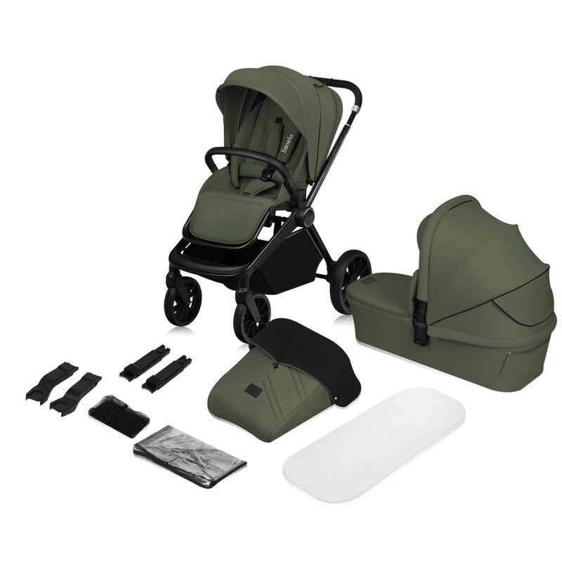 Carucior 2 in 1, Lionelo, Mika Plus, Cadru din aluminiu, Cu landou intarit si salteluta moale, Reversibil, Cu sistem de ventilatie 3D, Cu accesorii, Pana la 22 kg, Conform cu EN1888-1 EN1888-2, EN1466, Verde Carucior 2 in 1, Lionelo, Mika Plus, Cadru din aluminiu, Cu landou intarit si salteluta moale, Reversibil, Cu sistem de ventilatie 3D, Cu accesorii, Pana la 22 kg, Conform cu EN1888-1 EN1888-2, EN1466, Verde