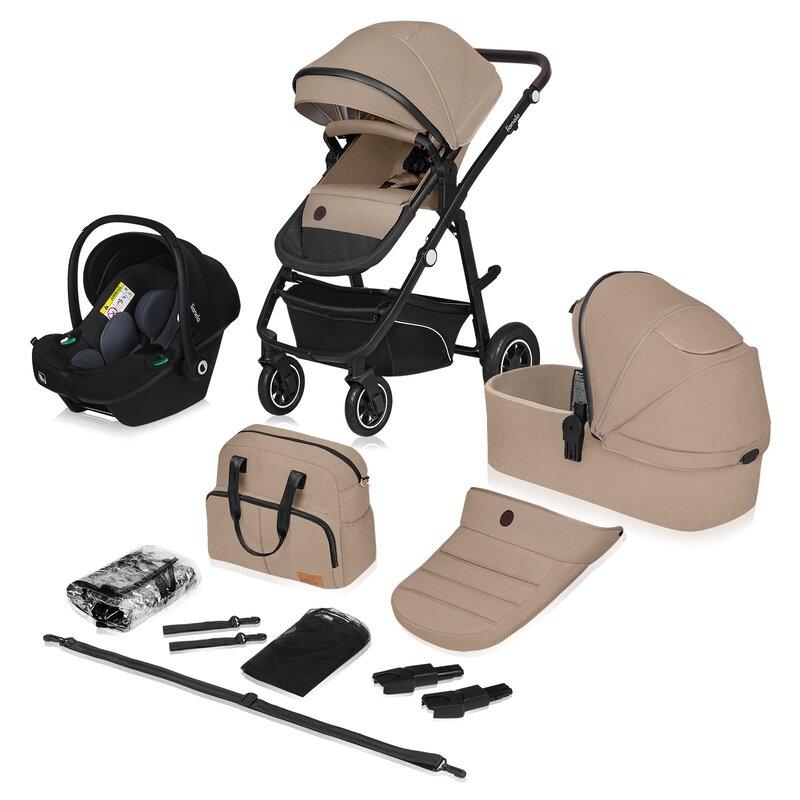 Carucior 3 in 1, Lionelo, Bianka, Transformabil, Cadru aluminiu, Cu landou si salteluta moale, Cu scoica auto testata ADAC, Cu multiple accesorii, Sustine 22 kg, 0 luni+, EN1466:2014+AC:2015, EN1888, Bej Carucior 3 in 1, Lionelo, Bianka, Transformabil, Cadru aluminiu, Cu landou si salteluta moale, Cu scoica auto testata ADAC, Cu multiple accesorii, Sustine 22 kg, 0 luni+, EN1466:2014+AC:2015, EN1888, Bej