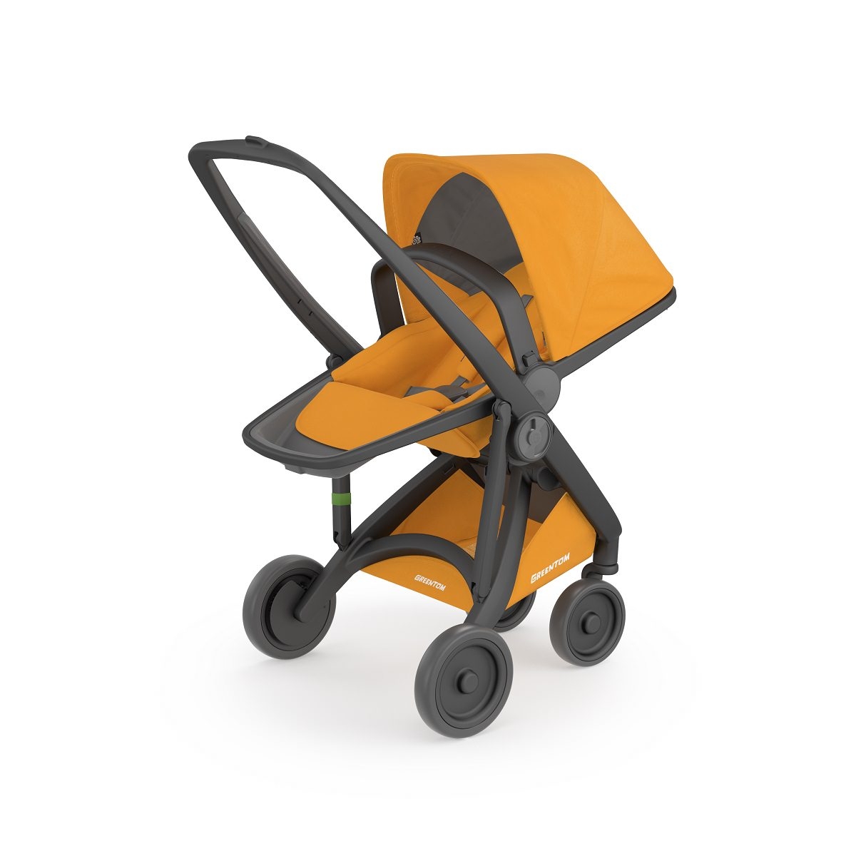 Carucior 2 In 1, Greentom, 100% Ecologic, Black Sunflower Carucior 2 In 1, Greentom, 100% Ecologic, Black Sunflower
