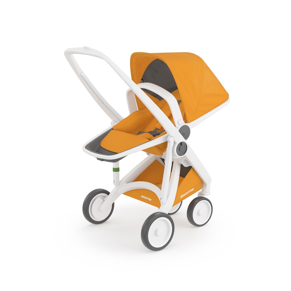 Carucior 2 In 1, Greentom, 100% Ecologic, White Sunflower Carucior 2 In 1, Greentom, 100% Ecologic, White Sunflower