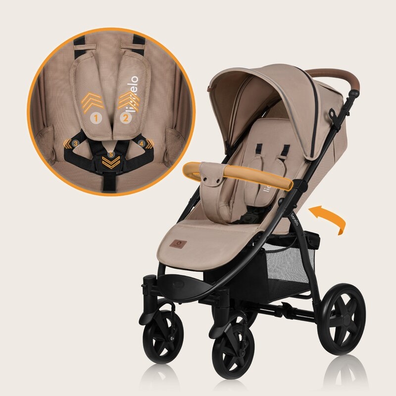 Carucior sport, Lionelo, Annet Plus, De la nastere, Cu accesorii si capotina XXL reglabila, 0 - 22 Kg, Conform cu standardele europene de securitate EN1888-1 si EN1888-2, Bej Carucior sport, Lionelo, Annet Plus, De la nastere, Cu accesorii si capotina XXL reglabila, 0 - 22 Kg, Conform cu standardele europene de securitate EN1888-1 si EN1888-2, Bej