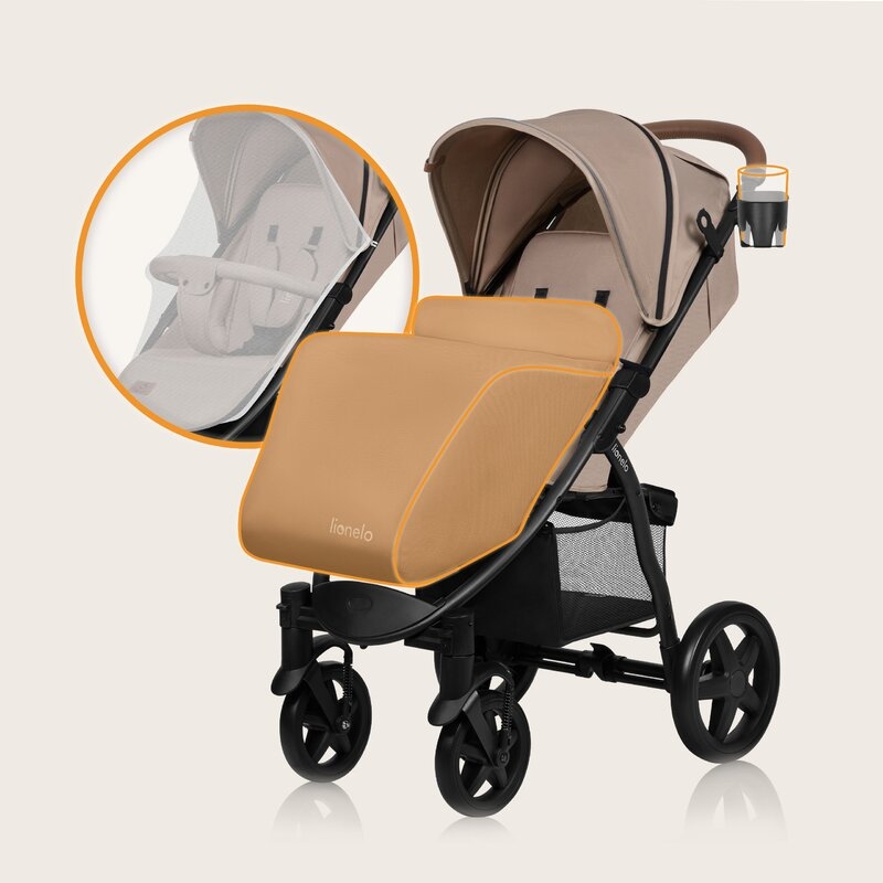 Carucior sport, Lionelo, Annet Plus, De la nastere, Cu accesorii si capotina XXL reglabila, 0 - 22 Kg, Conform cu standardele europene de securitate EN1888-1 si EN1888-2, Bej Carucior sport, Lionelo, Annet Plus, De la nastere, Cu accesorii si capotina XXL reglabila, 0 - 22 Kg, Conform cu standardele europene de securitate EN1888-1 si EN1888-2, Bej