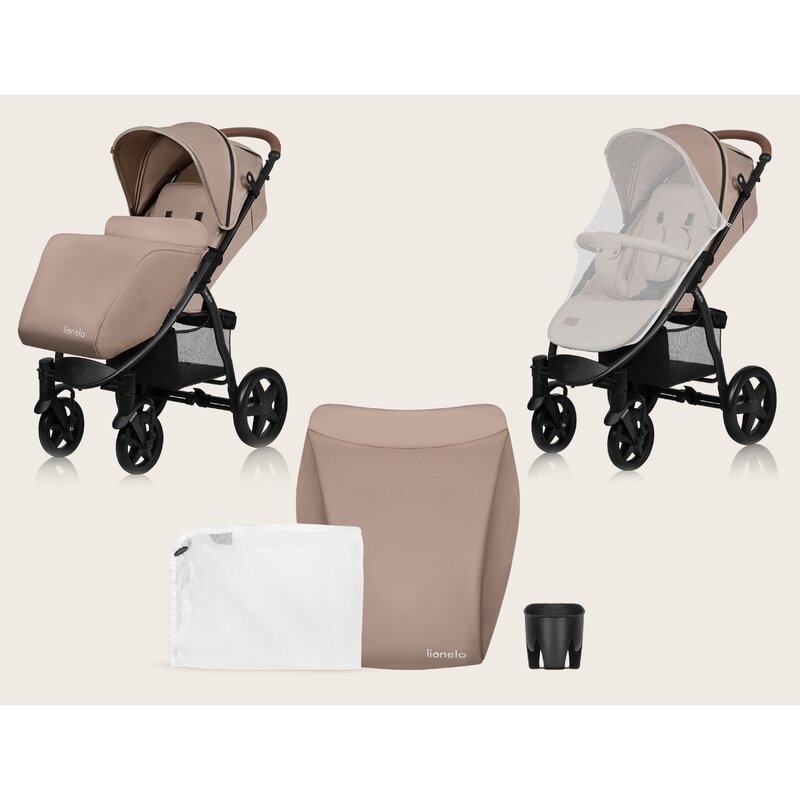Carucior sport, Lionelo, Annet Plus, De la nastere, Cu accesorii si capotina XXL reglabila, 0 - 22 Kg, Conform cu standardele europene de securitate EN1888-1 si EN1888-2, Bej Carucior sport, Lionelo, Annet Plus, De la nastere, Cu accesorii si capotina XXL reglabila, 0 - 22 Kg, Conform cu standardele europene de securitate EN1888-1 si EN1888-2, Bej