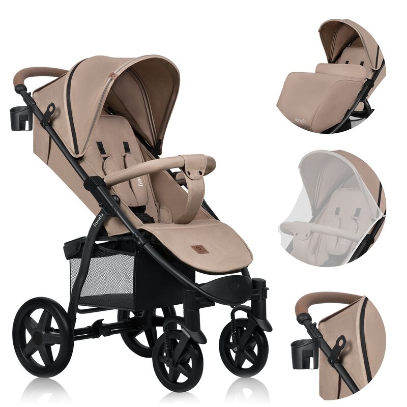 Carucior sport, Lionelo, Annet Plus, De la nastere, Cu accesorii si capotina XXL reglabila, 0 - 22 Kg, Conform cu standardele europene de securitate EN1888-1 si EN1888-2, Bej Carucior sport, Lionelo, Annet Plus, De la nastere, Cu accesorii si capotina XXL reglabila, 0 - 22 Kg, Conform cu standardele europene de securitate EN1888-1 si EN1888-2, Bej