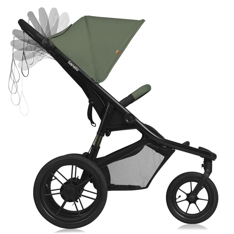 Carucior sport, Lionelo, Azura, Cu 3 roti, Cu baldachin XXL impermeabil, Pliere compacta, Pana la 22 kg, 6-48 luni, Conform cu standardele europene de securitate EN1888-1 si EN1888-2, Verde Carucior sport, Lionelo, Azura, Cu 3 roti, Cu baldachin XXL impermeabil, Pliere compacta, Pana la 22 kg, 6-48 luni, Conform cu standardele europene de securitate EN1888-1 si EN1888-2, Verde