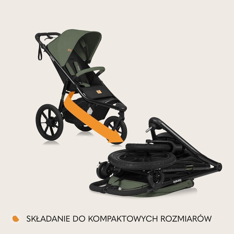 Carucior sport, Lionelo, Azura, Cu 3 roti, Cu baldachin XXL impermeabil, Pliere compacta, Pana la 22 kg, 6-48 luni, Conform cu standardele europene de securitate EN1888-1 si EN1888-2, Verde Carucior sport, Lionelo, Azura, Cu 3 roti, Cu baldachin XXL impermeabil, Pliere compacta, Pana la 22 kg, 6-48 luni, Conform cu standardele europene de securitate EN1888-1 si EN1888-2, Verde