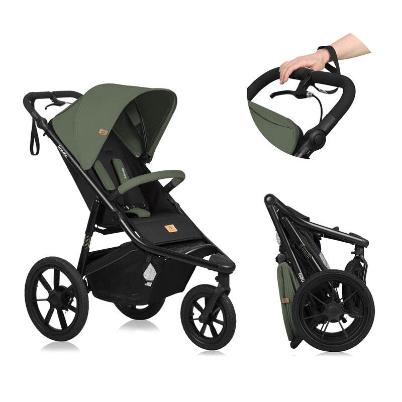 Carucior sport, Lionelo, Azura, Cu 3 roti, Cu baldachin XXL impermeabil, Pliere compacta, Pana la 22 kg, 6-48 luni, Conform cu standardele europene de securitate EN1888-1 si EN1888-2, Verde Carucior sport, Lionelo, Azura, Cu 3 roti, Cu baldachin XXL impermeabil, Pliere compacta, Pana la 22 kg, 6-48 luni, Conform cu standardele europene de securitate EN1888-1 si EN1888-2, Verde