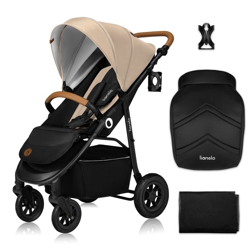 Carucior sport, Lionelo, Natt, De la nastere, Cu accesorii si capotina XXL reglabila, 0 - 22 kg, Conform cu standardele europene de securitate EN1888-1, EN1888-2, Bej Carucior sport, Lionelo, Natt, De la nastere, Cu accesorii si capotina XXL reglabila, 0 - 22 kg, Conform cu standardele europene de securitate EN1888-1, EN1888-2, Bej