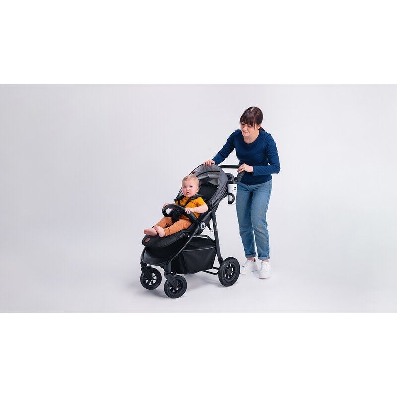 Carucior sport, Lionelo, Natt, De la nastere, Cu accesorii si capotina XXL reglabila, 0 - 22 kg, Conform cu standardele europene de securitate EN1888-1, EN1888-2, Verde