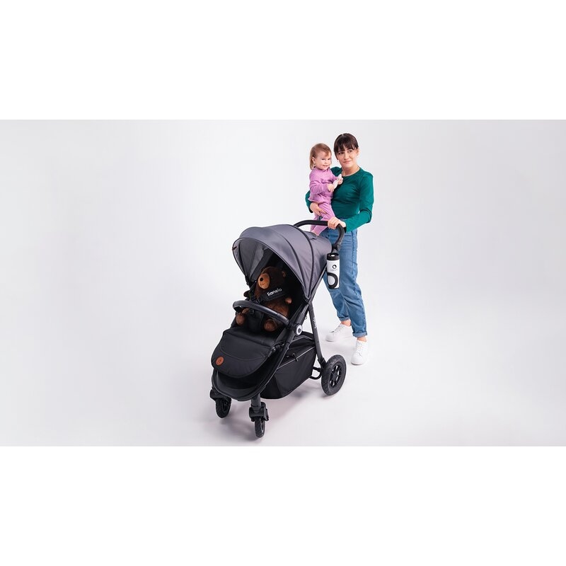 Carucior sport, Lionelo, Natt, De la nastere, Cu accesorii si capotina XXL reglabila, 0 - 22 kg, Conform cu standardele europene de securitate EN1888-1, EN1888-2, Verde