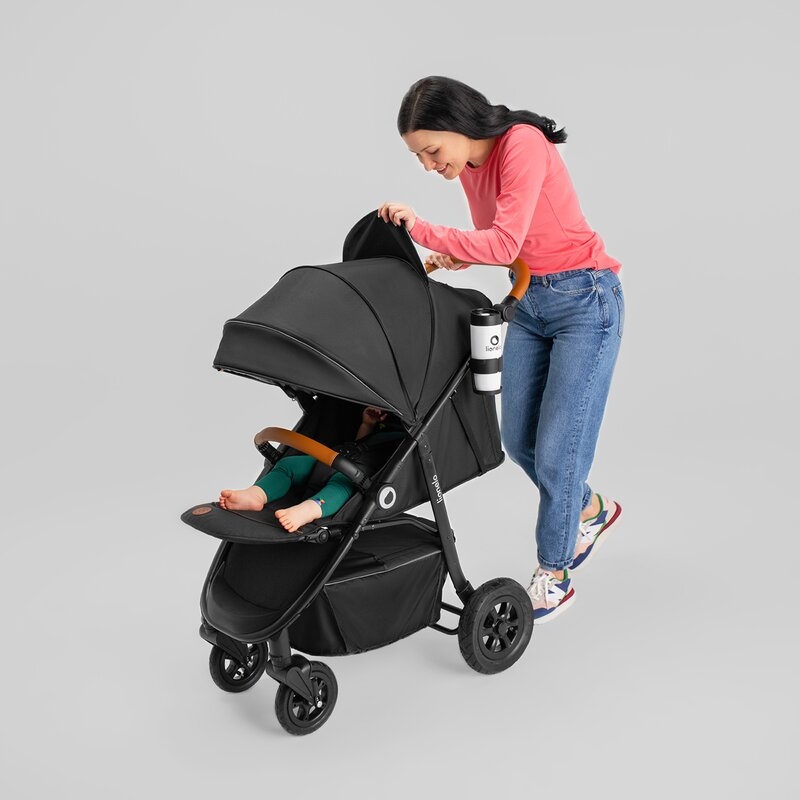 Carucior sport, Lionelo, Natt, De la nastere, Cu accesorii si capotina XXL reglabila, 0 - 22 kg, Conform cu standardele europene de securitate EN1888-1, EN1888-2, Verde
