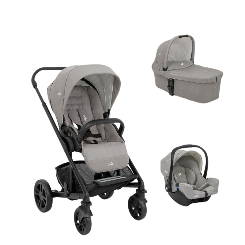 Carucior multifunctional 3 in 1 Chrome Pebble, Joie Carucior multifunctional 3 in 1 Chrome Pebble, Joie