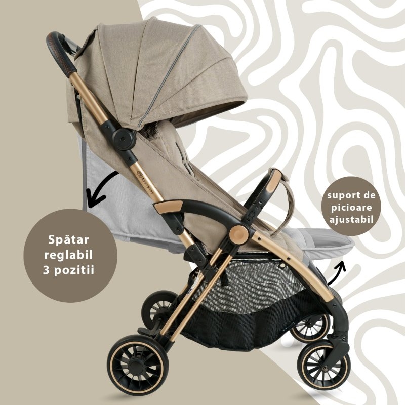 Carucior sport pentru copii Upp, Bubble Beige, Appekids Carucior sport pentru copii Upp, Bubble Beige, Appekids