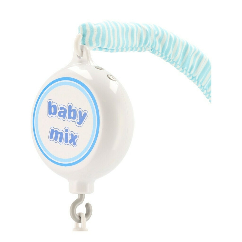 Carusel muzical pentru patut, Cu 5 jucarii din plus, Elephants and foxes, Baby Mix Carusel muzical pentru patut, Cu 5 jucarii din plus, Elephants and foxes, Baby Mix