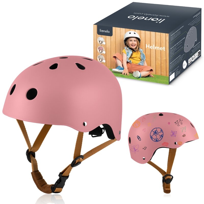 Casca pentru copii, Lionelo, Reglabila 50-56 cm, Din ABS si EPS, Conform cu standardul EN1078, Roz Casca pentru copii, Lionelo, Reglabila 50-56 cm, Din ABS si EPS, Conform cu standardul EN1078, Roz