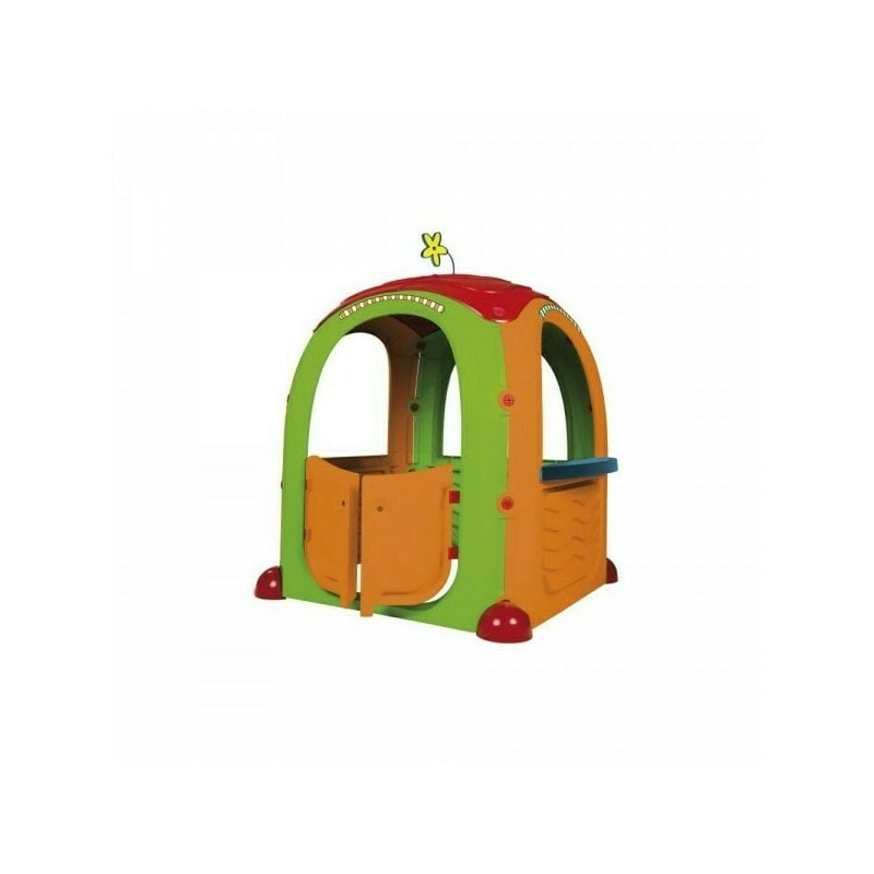 Paradiso Toys - Casuta de joaca pentru copii Cocoon Playhouse din plastic cu 3 autocolante supermarket bucatarie si atelier