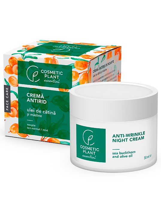Cosmetic Plant - Crema antirid de noapte cu ulei de catina si masline 50ml Cosmetic Plant - Crema antirid de noapte cu ulei de catina si masline 50ml