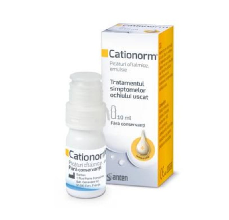 Picaturi oftalmice Cationorm, 10 ml, Santen Picaturi oftalmice Cationorm, 10 ml, Santen