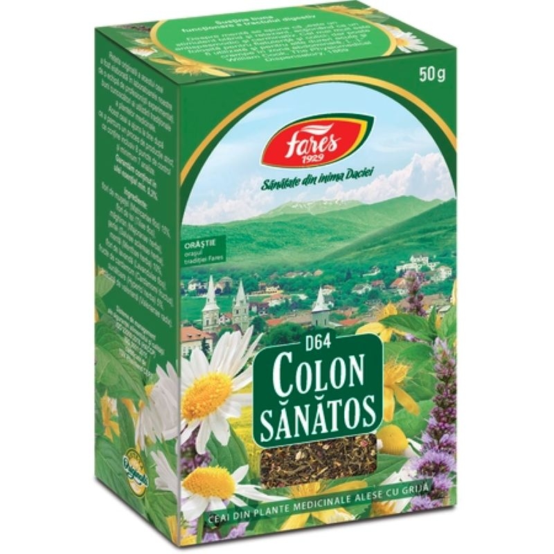 Ceai Colon Sanatos D64, 50 g, Fares Ceai Colon Sanatos D64, 50 g, Fares