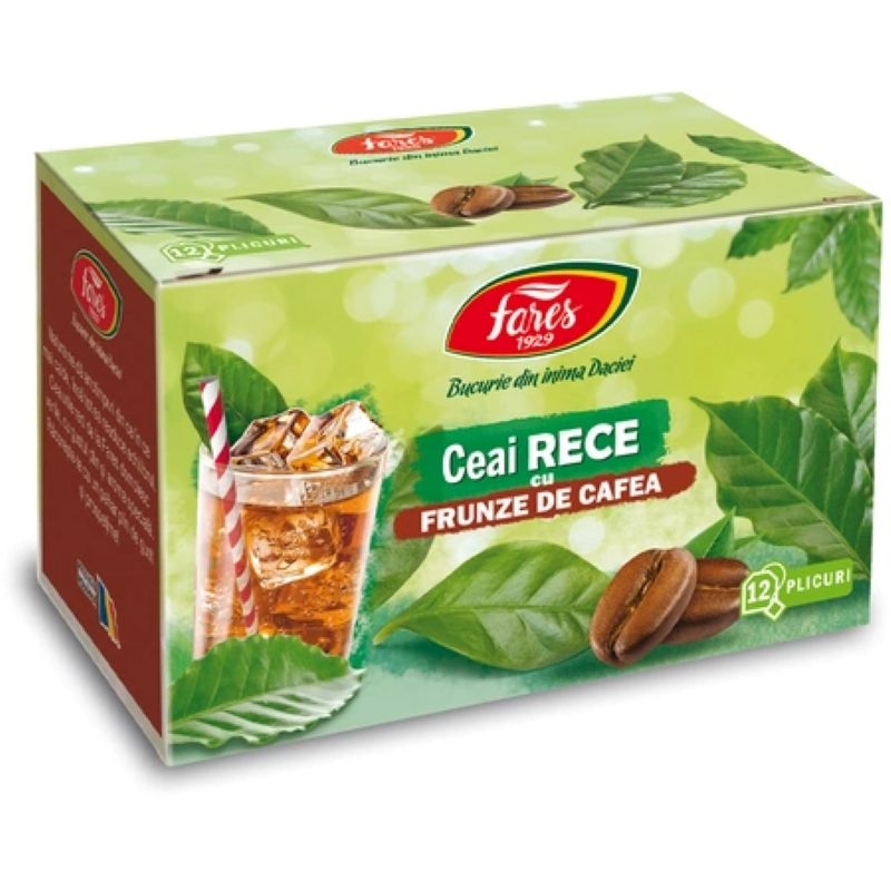 Ceai rece cu frunze de cafea, 12 plicuri, Fares Ceai rece cu frunze de cafea, 12 plicuri, Fares