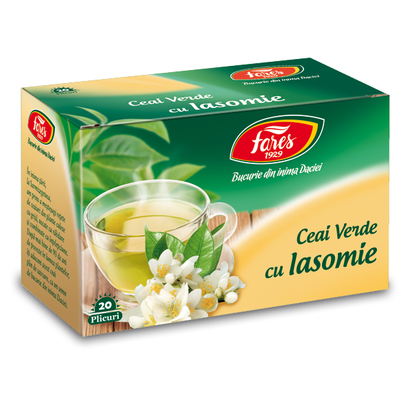 Ceai verde cu iasomie 20plicuri, Fares Ceai verde cu iasomie 20plicuri, Fares