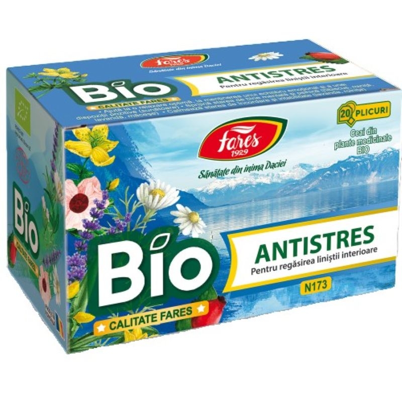 Ceai Antistres Bio N173, 20 plicuri, Fares Ceai Antistres Bio N173, 20 plicuri, Fares