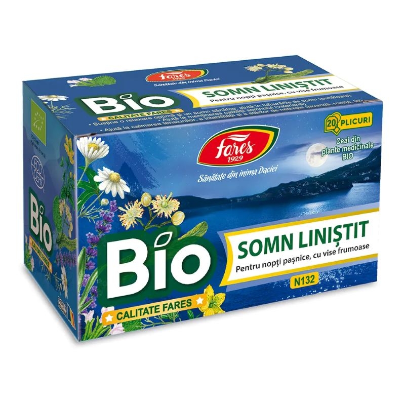 Ceai Somn linistit Bio N132, 20 plicuri, Fares Ceai Somn linistit Bio N132, 20 plicuri, Fares