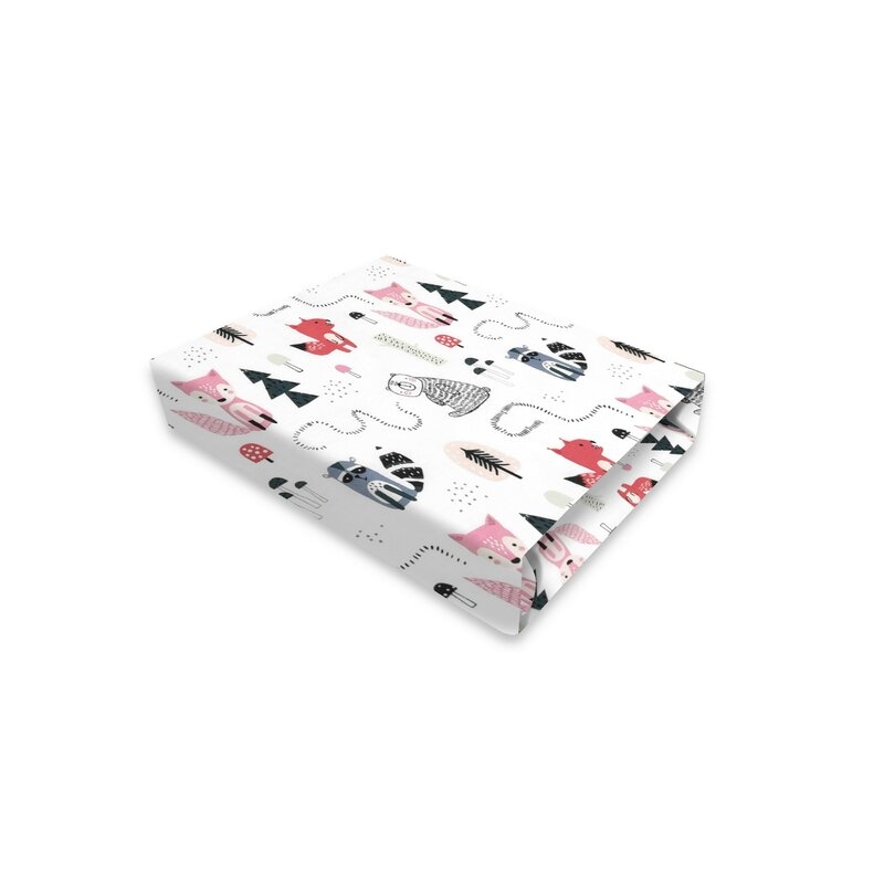Cearceaf cu elastic, MimiNu, Pentru patut leagan sau patut co-sleeper, Dimensiune 90x40 cm, Din bumbac certificat Oeko Tex Standard 100, Design, Fox Cearceaf cu elastic, MimiNu, Pentru patut leagan sau patut co-sleeper, Dimensiune 90x40 cm, Din bumbac certificat Oeko Tex Standard 100, Design, Fox