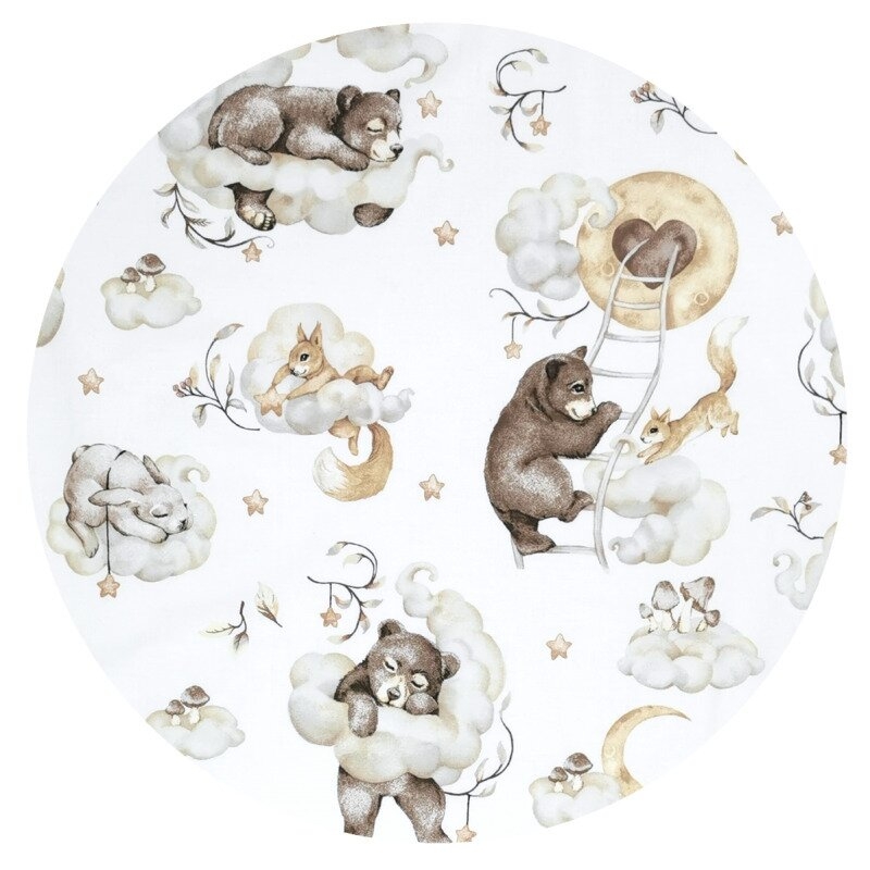 Cearceaf cu elastic, Qmini, Pentru patut co-sleeper, Aurora, Dimensiune 76 x 43 cm, Din bumbac certificat Oeko Tex Standard 100, Teddy Bear and Friends Beige Cearceaf cu elastic, Qmini, Pentru patut co-sleeper, Aurora, Dimensiune 76 x 43 cm, Din bumbac certificat Oeko Tex Standard 100, Teddy Bear and Friends Beige