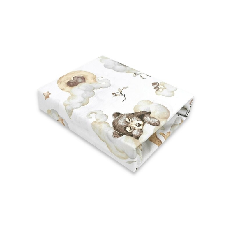 Cearceaf cu elastic, Qmini, Pentru patut co-sleeper, Aurora, Dimensiune 76 x 43 cm, Din bumbac certificat Oeko Tex Standard 100, Teddy Bear and Friends Beige Cearceaf cu elastic, Qmini, Pentru patut co-sleeper, Aurora, Dimensiune 76 x 43 cm, Din bumbac certificat Oeko Tex Standard 100, Teddy Bear and Friends Beige